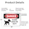Signmission Guard Dogs On Duty Danger Sign, Plastic, 18in W x 12in L, 2PK OS-2PACK-DS-P-1218-L-1286 - alternate 7